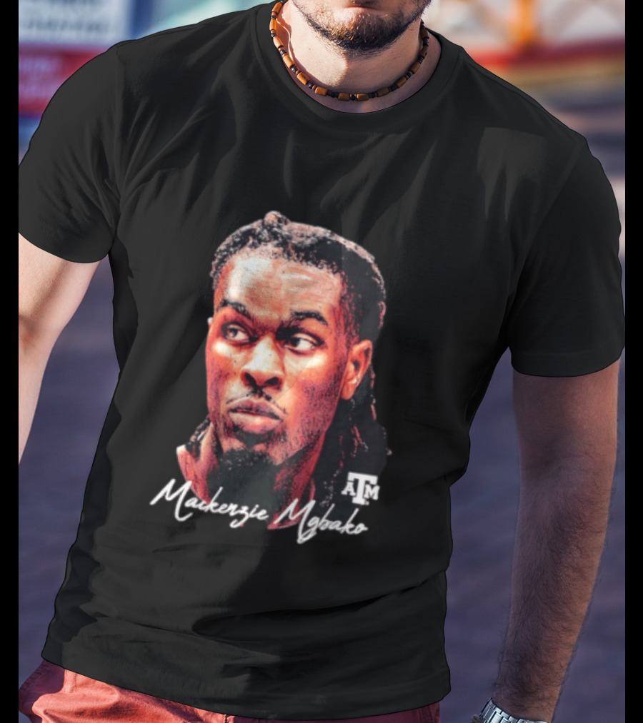 Texas A&M Aggies Mackenzie Mgbako NCAA Basketball Game Face T-Shirt