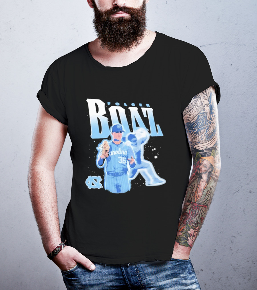 Folger Boaz Carolina Tar Heels Baseball 36 North Carolina Illustrated T-Shirt