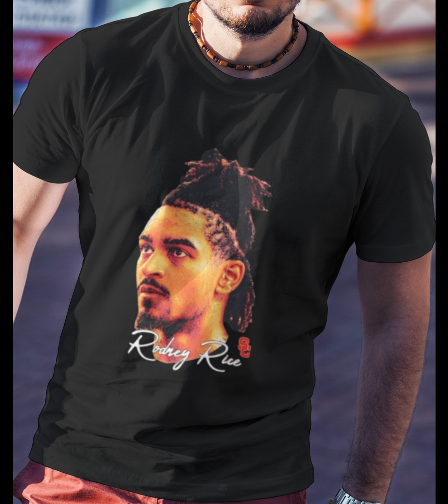 Rodney Rice USC Trojans NCAA Men's Basketball Game Face T-Shirt