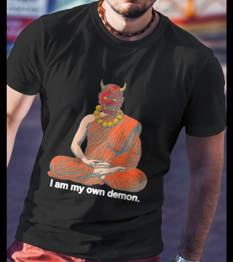 I Am My Own Demon Buddhist Mask Meditation T-Shirt