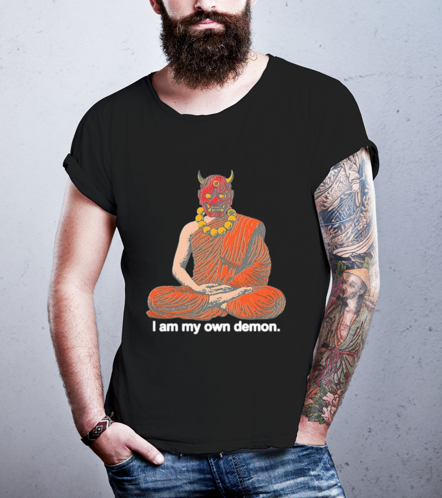 I Am My Own Demon Buddhist Mask Meditation T-Shirt