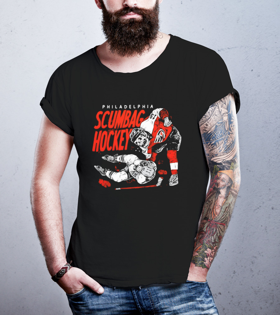 Philadelphia Scumbag Hockey Skeleton Garnet Hathaway NHL 2026 T-Shirt