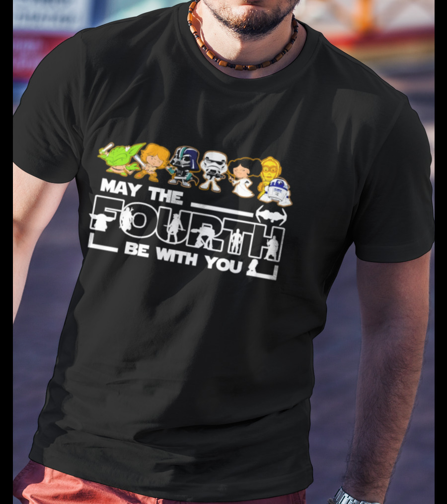 May The Fourth Be With You Star Wars Characters Celebration T-Shirt