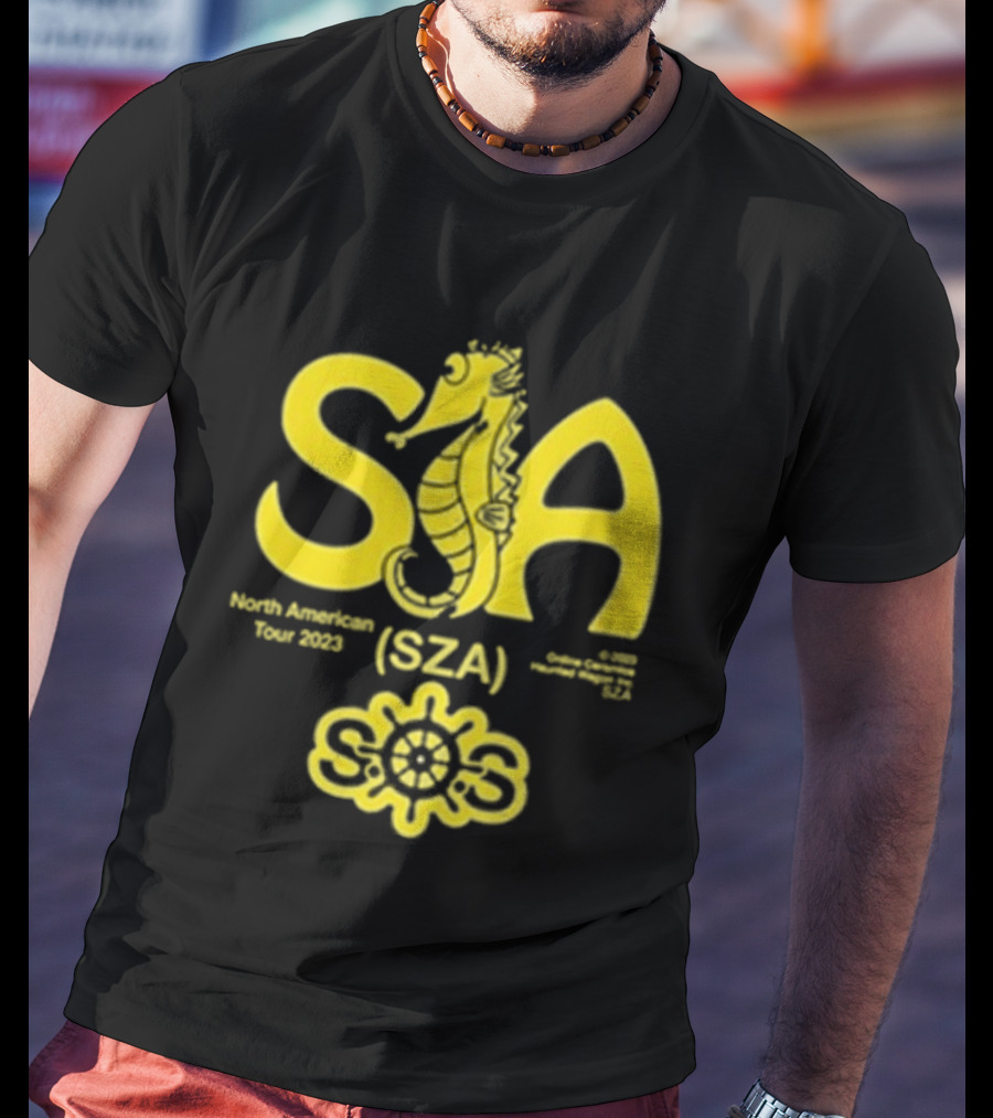Sza Seahouse North American Tour 2023 Seahorse Sos T-Shirt