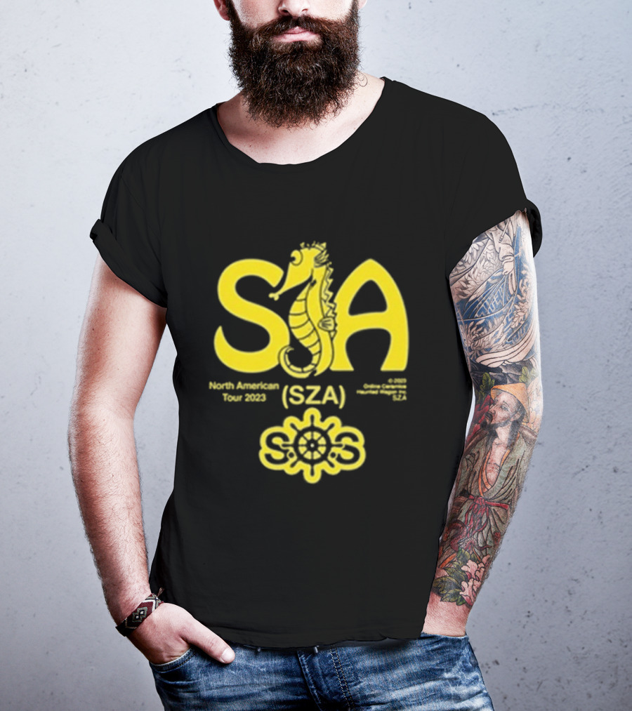 Sza Seahouse North American Tour 2023 Seahorse Sos T-Shirt