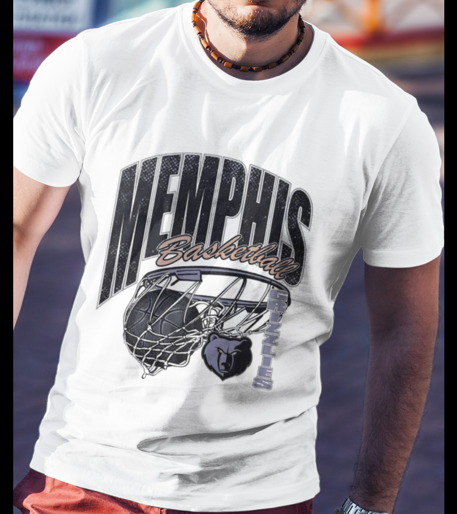 Memphis Basketball Swish With Bear And Hoop T-Shirt
