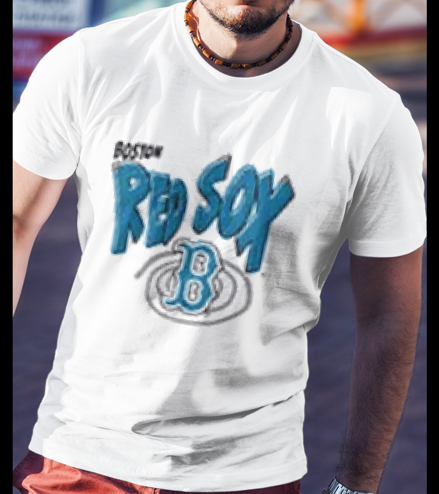 Boston Red Sox Psychedelic B Logo Swirl T-Shirt
