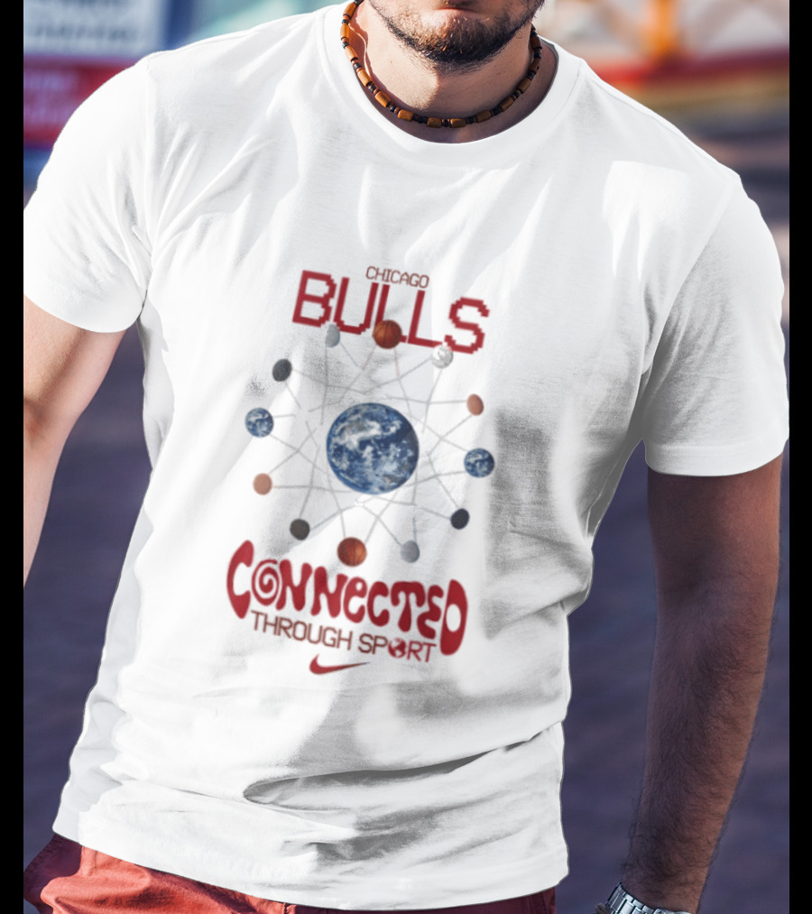 Chicago Bulls Nike Connected Through Sport Basketball Earth Network T-Shirt