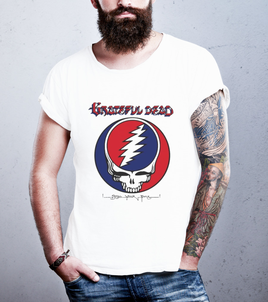 Grateful Dead Steal Your Face Skull Lightning Bolt T-Shirt