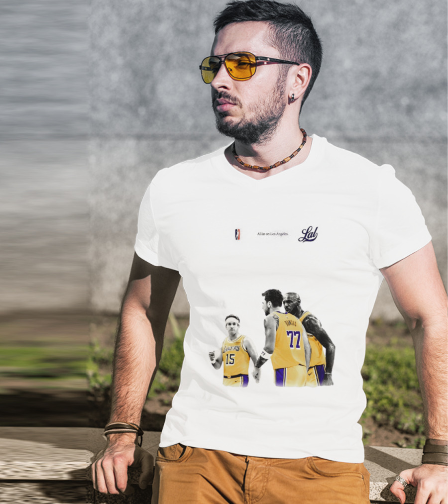 LeBron James Austin Reaves Luka Doncic Lakers Ring Season 2026 Los Angeles NBA Championship Dream Team T-Shirt