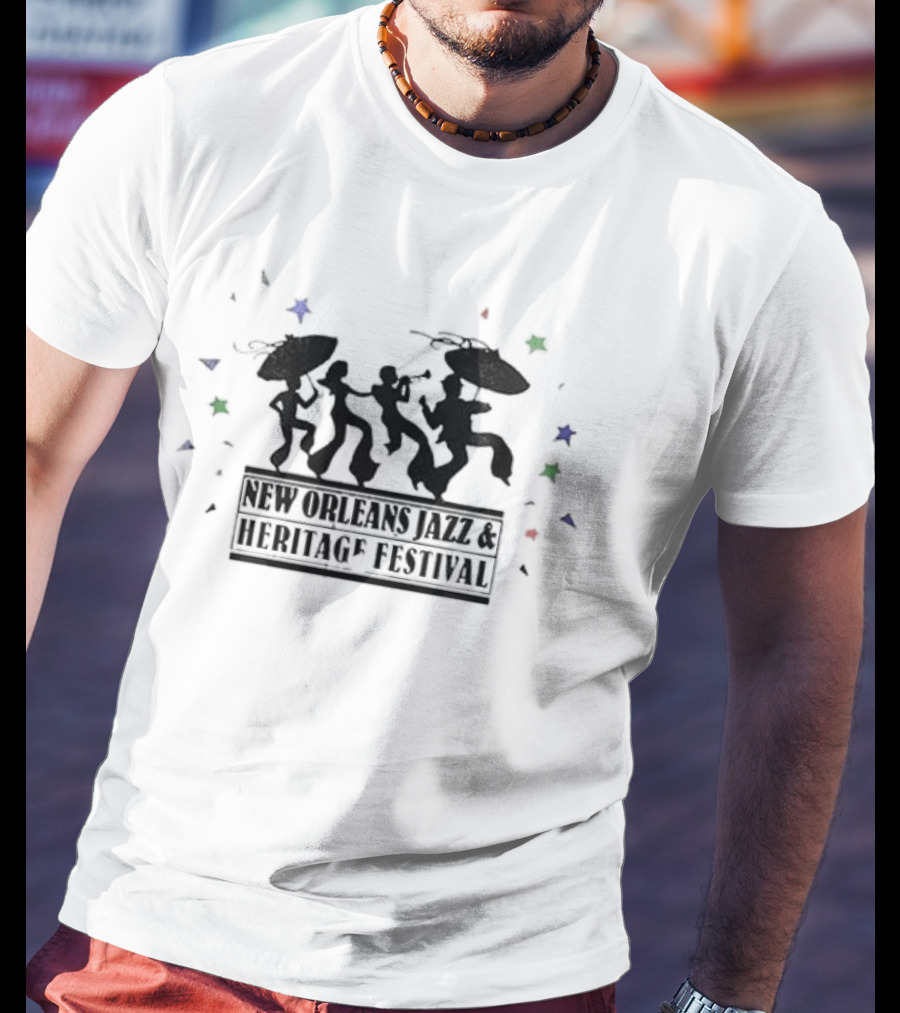 New Orleans Jazz Heritage Festival Second Line Celebration T-Shirt