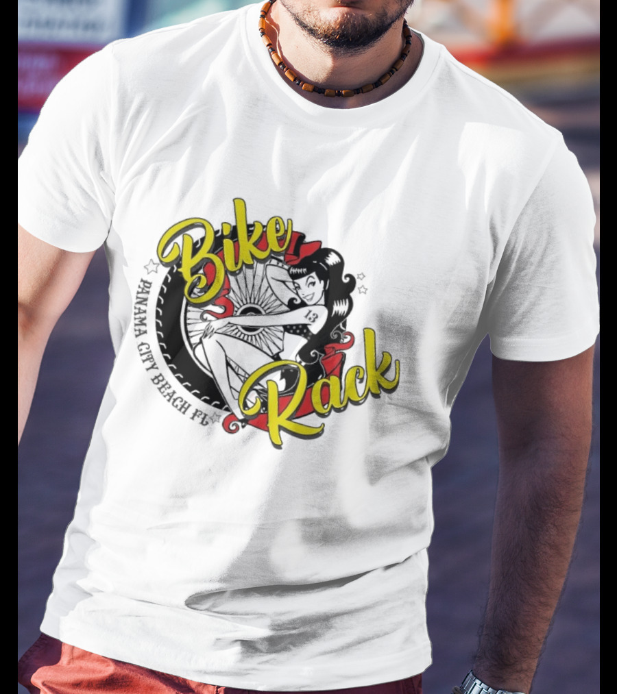 The Bike Rack Panama City Beach Florida Vintage Cycling T-Shirt