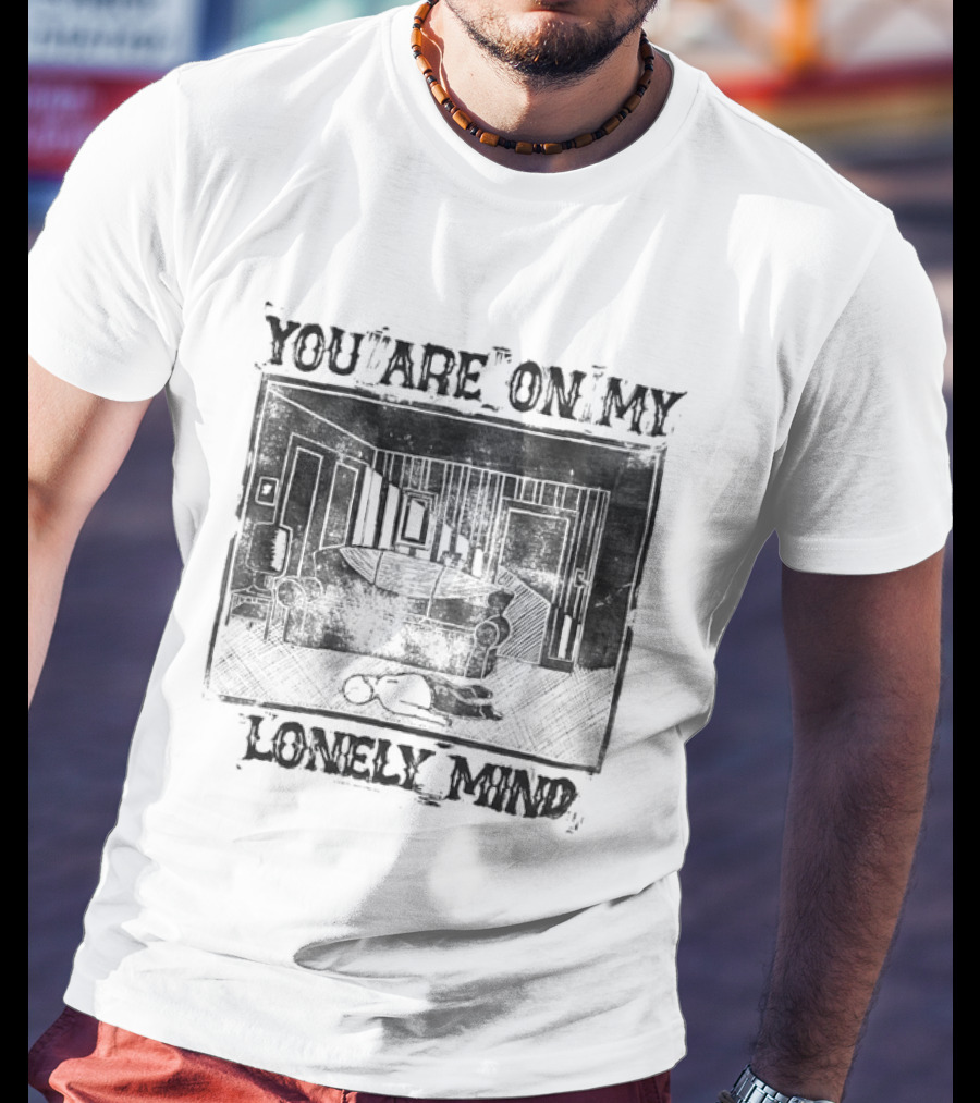 You Are On My Lonely Mind Vintage Country House Scene T-Shirt