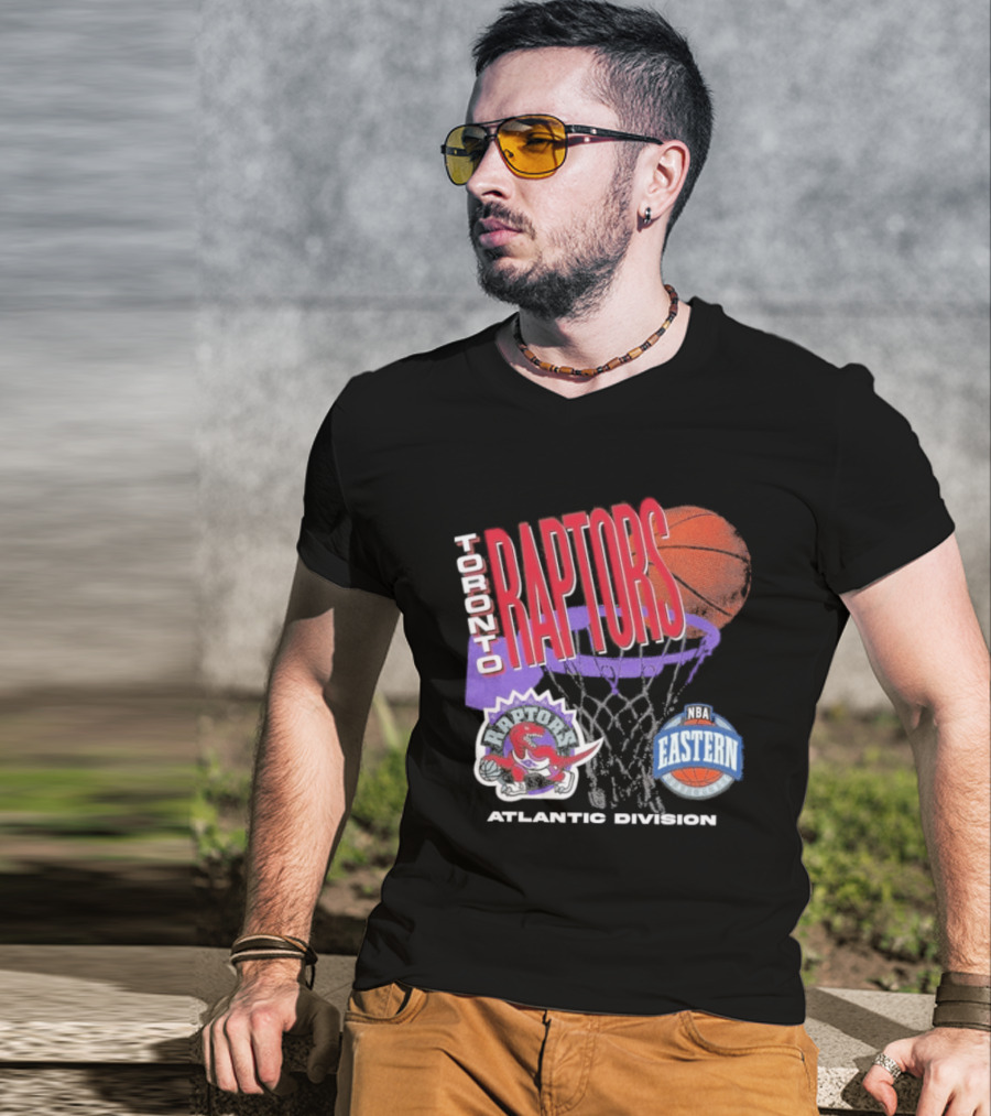 Toronto Raptors 90s Hardwood Classics Atlantic Division Eastern Basketball T-Shirt