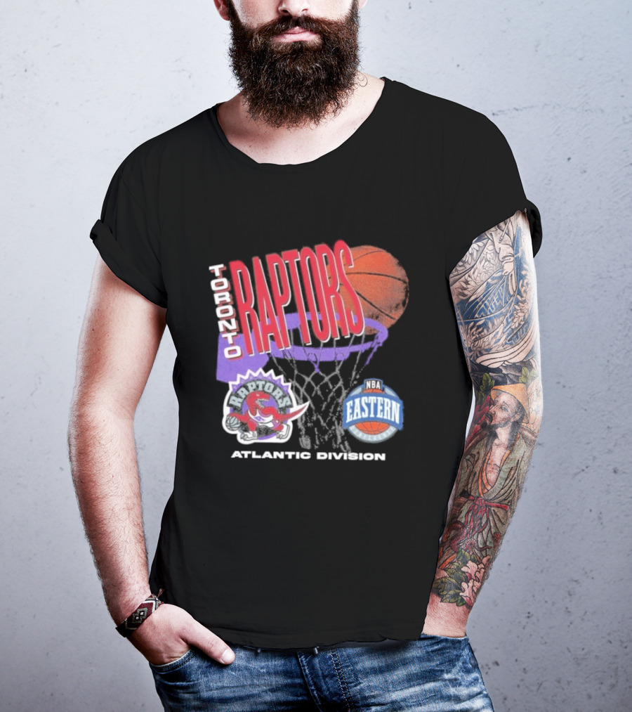 Toronto Raptors 90s Hardwood Classics Atlantic Division Eastern Basketball T-Shirt