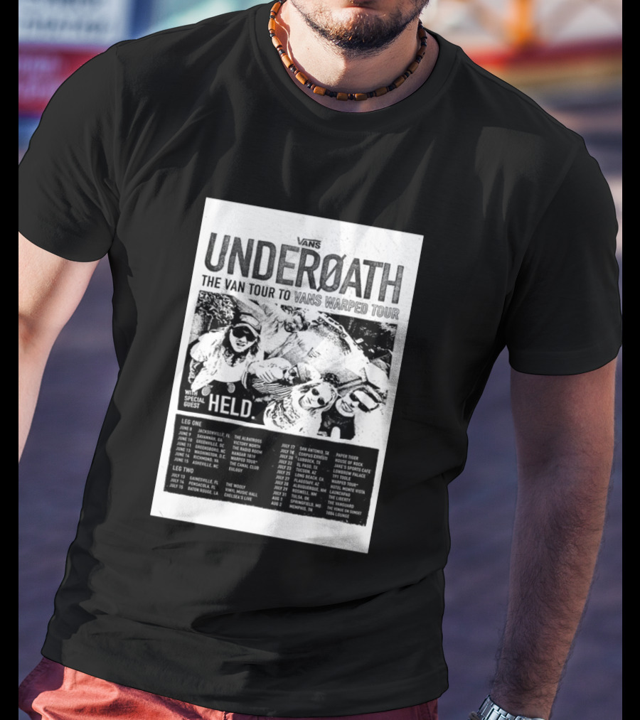 Vans Underoath The Van Tour To Vans Warped Tour 2026 With Special Guest Held T-Shirt