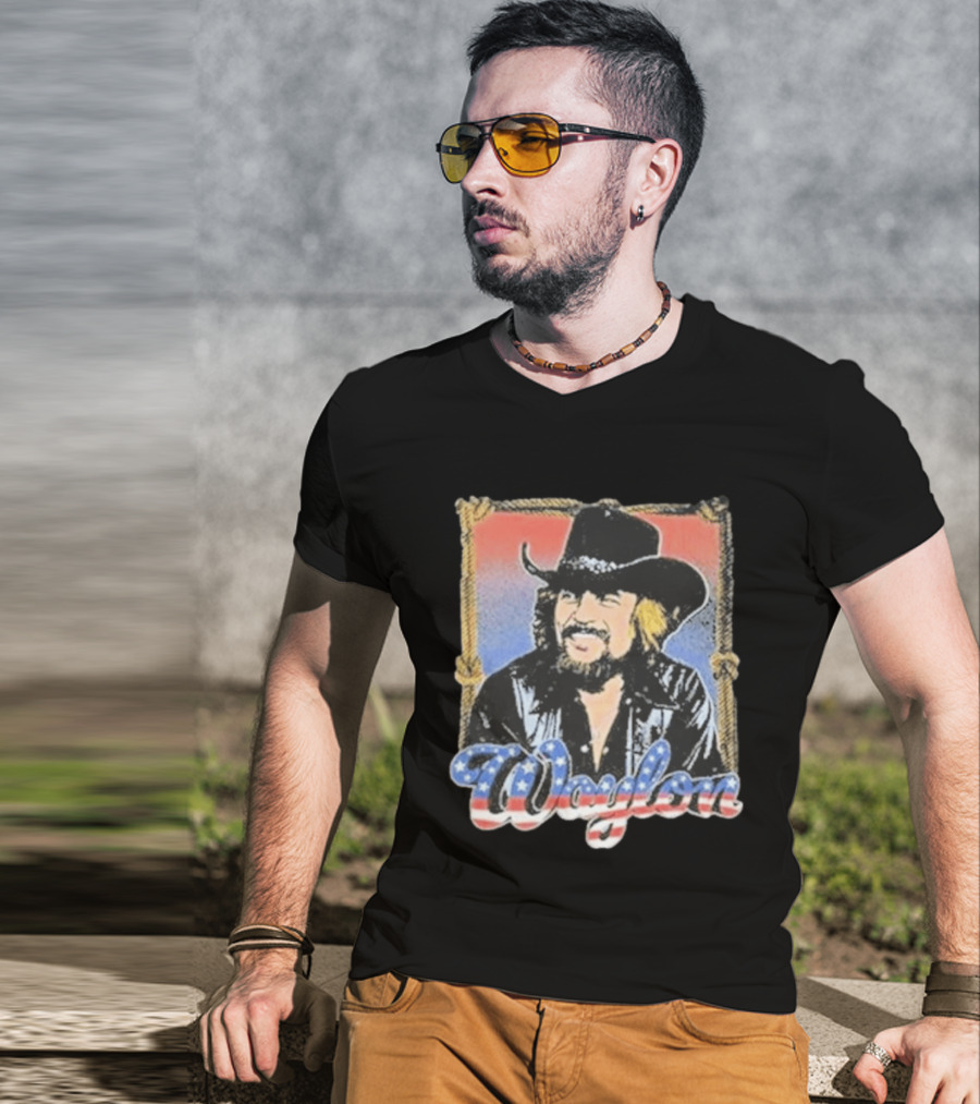 Waylon Jennings Cowboy Americana Country Music Legend T-Shirt