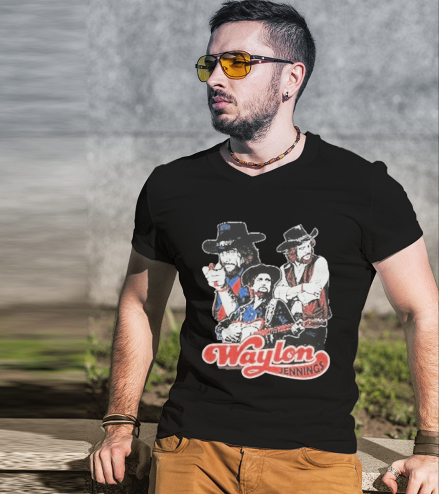 Waylon Jennings Cowboy Trio T-Shirt