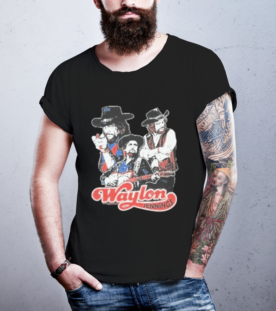 Waylon Jennings Cowboy Trio T-Shirt