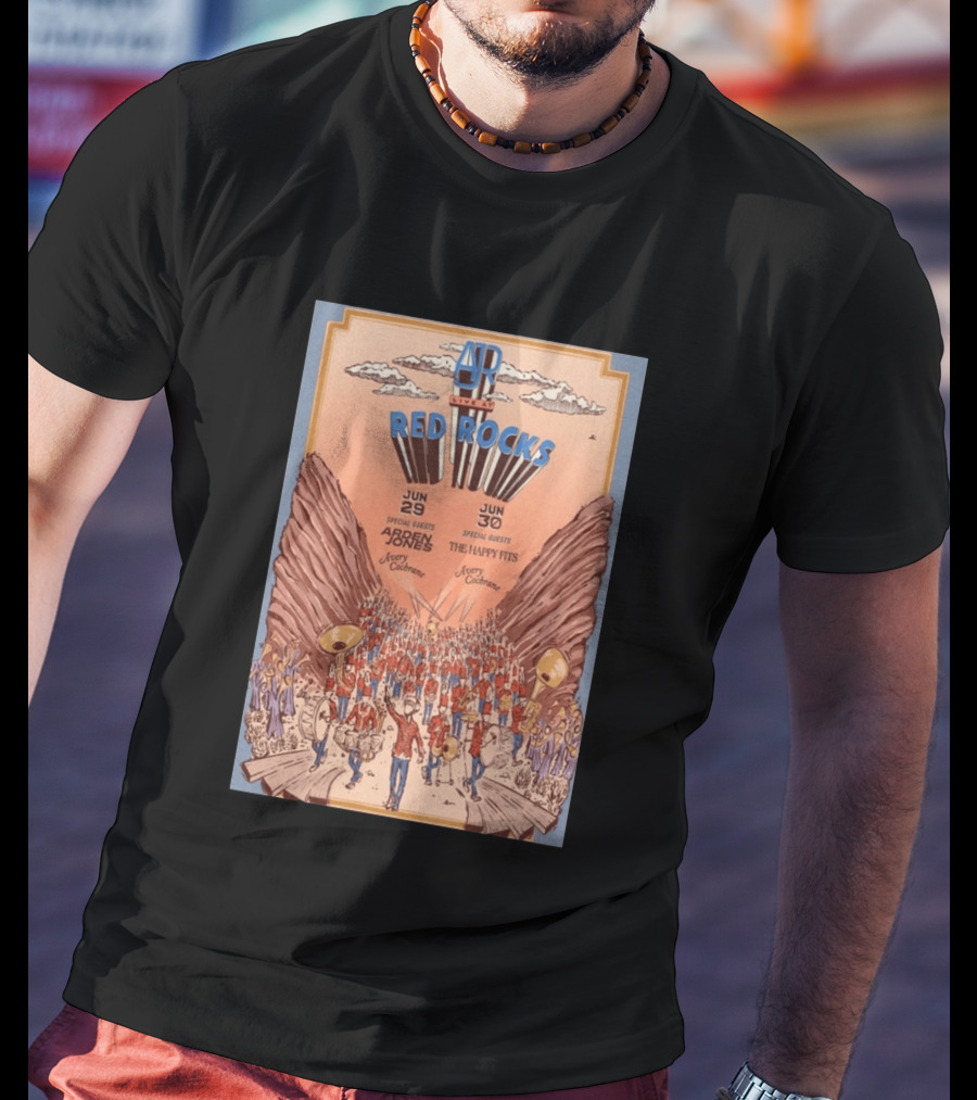AJR Live At Red Rocks June 29 30 2026 Morrison CO Featuring Red Rocks With Special Guests Ardern Jones The Happy Fits T-Shirt