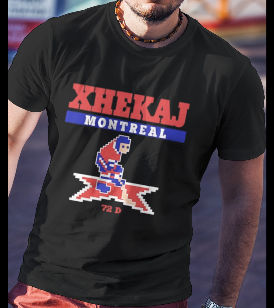 Xhekaj Montreal Canadiens 72 D Retro Hockey Player Pixel T-Shirt