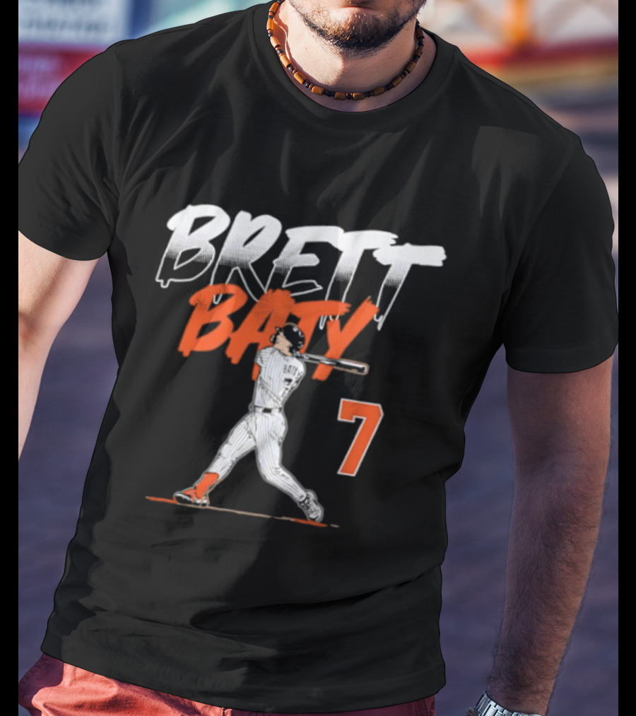 Brett Baty 7 New York Mets Slugger Swing T-Shirt