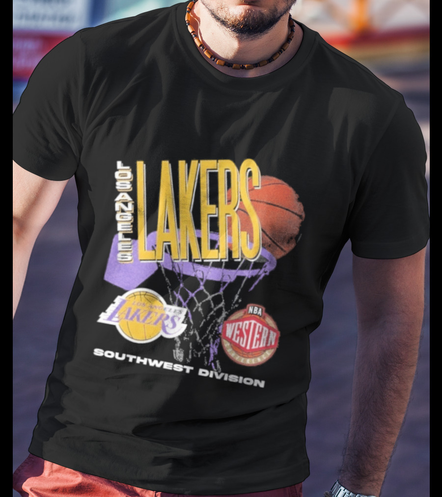 Los Angeles Lakers Southwest Division 90s Basketball Western Conference T-Shirt
