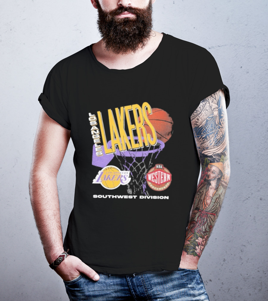 Los Angeles Lakers Southwest Division 90s Basketball Western Conference T-Shirt