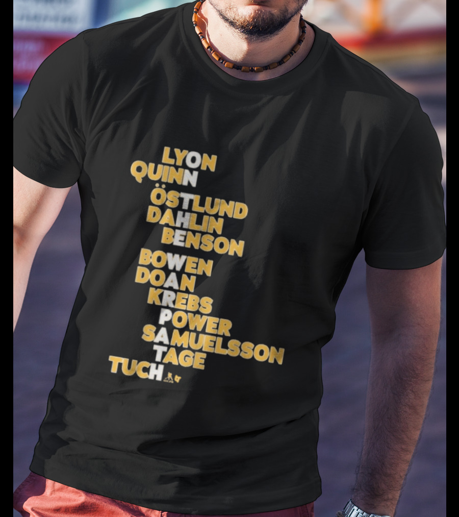 Buffalo Hockey On The Warpath Lyon Quinn Östlund Dahlin Benson Buffalo 2026 T-Shirt