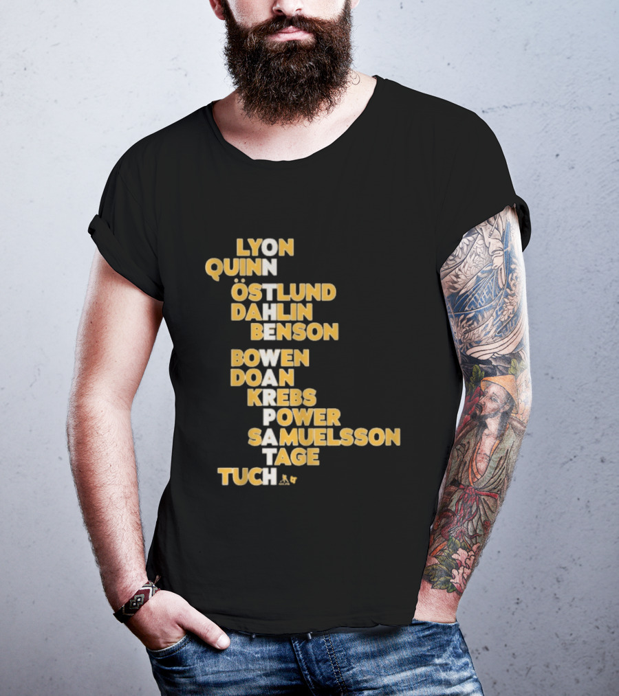 Buffalo Hockey On The Warpath Lyon Quinn Östlund Dahlin Benson Buffalo 2026 T-Shirt