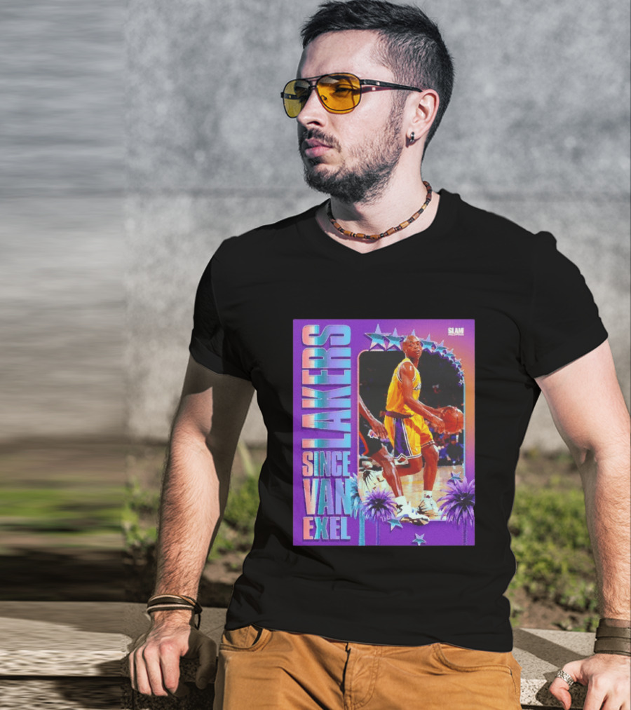 Lakers Since Van Exel SLAM Magazine Retro Basketball Legends T-Shirt