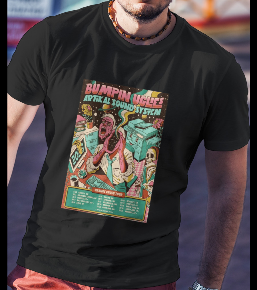 Bumpin Uglies Artikal Sound System Orange Crush Tour 2026 Psychedelic Cosmic Concert T-Shirt