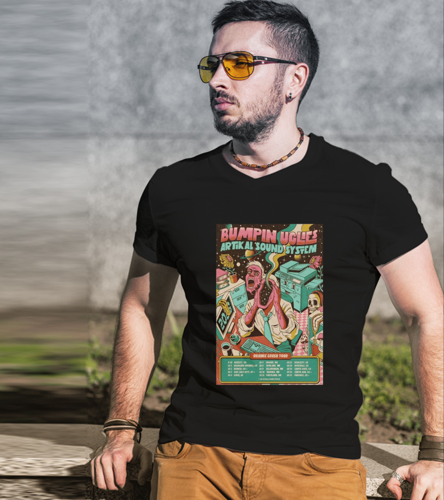Bumpin Uglies Artikal Sound System Orange Crush Tour 2026 Psychedelic Cosmic Concert T-Shirt