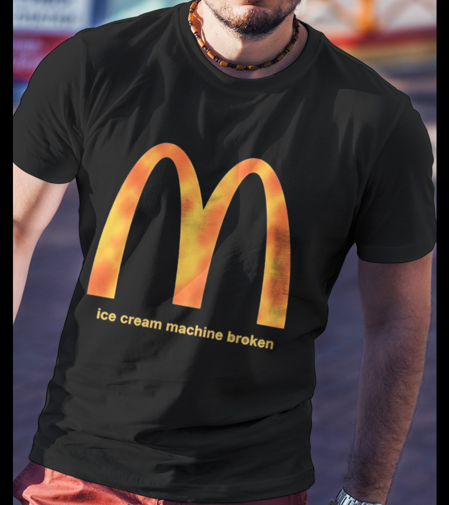 McDonald's Ice Cream Machine Broken Arches Yellow T-Shirt