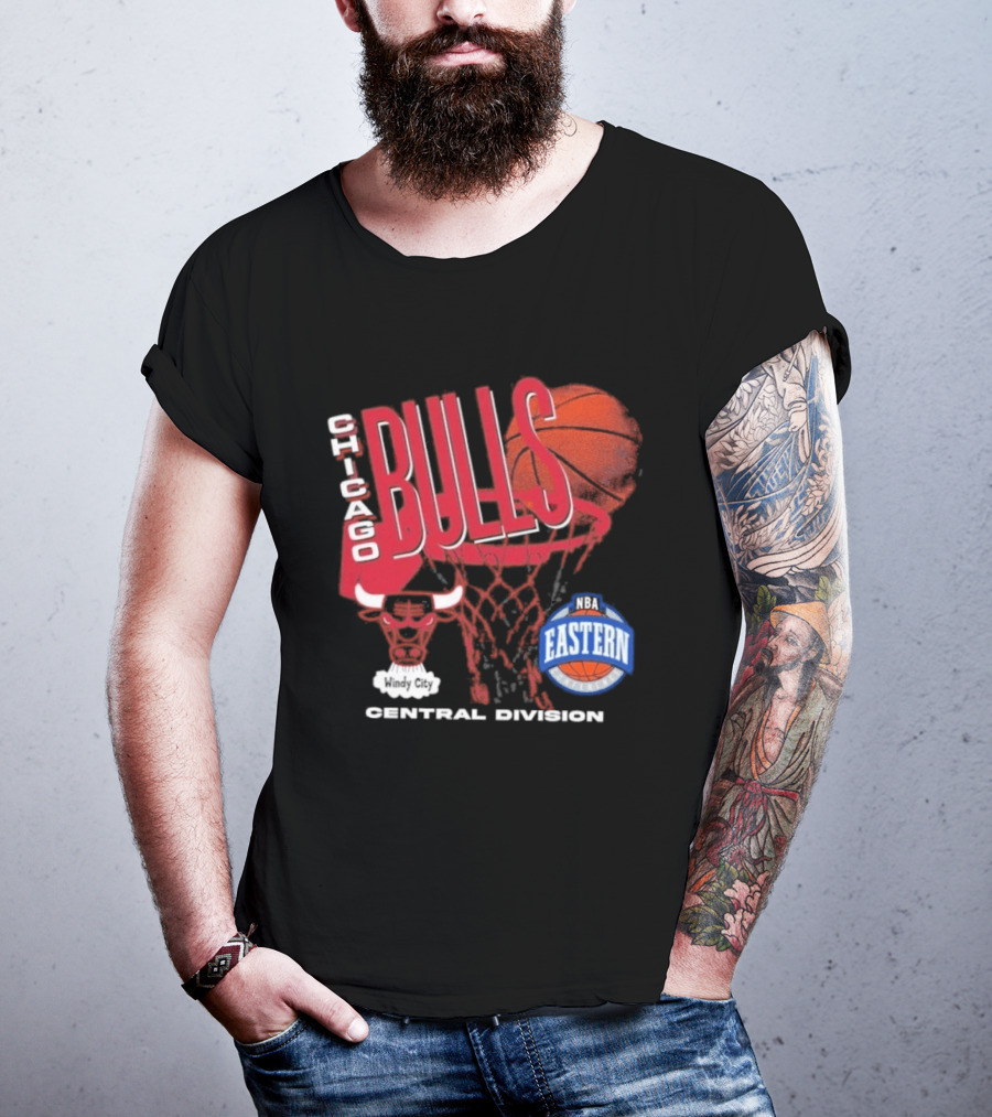 Chicago Bulls Eastern Conference Central Division Hardwood Classics 90s Basketball T-Shirt