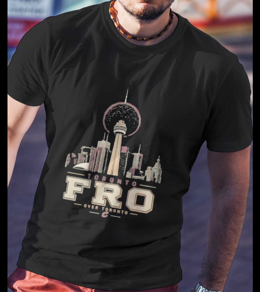 Toronto Fro Over Toronto Skyline Basketball Cleveland Cavaliers T-Shirt