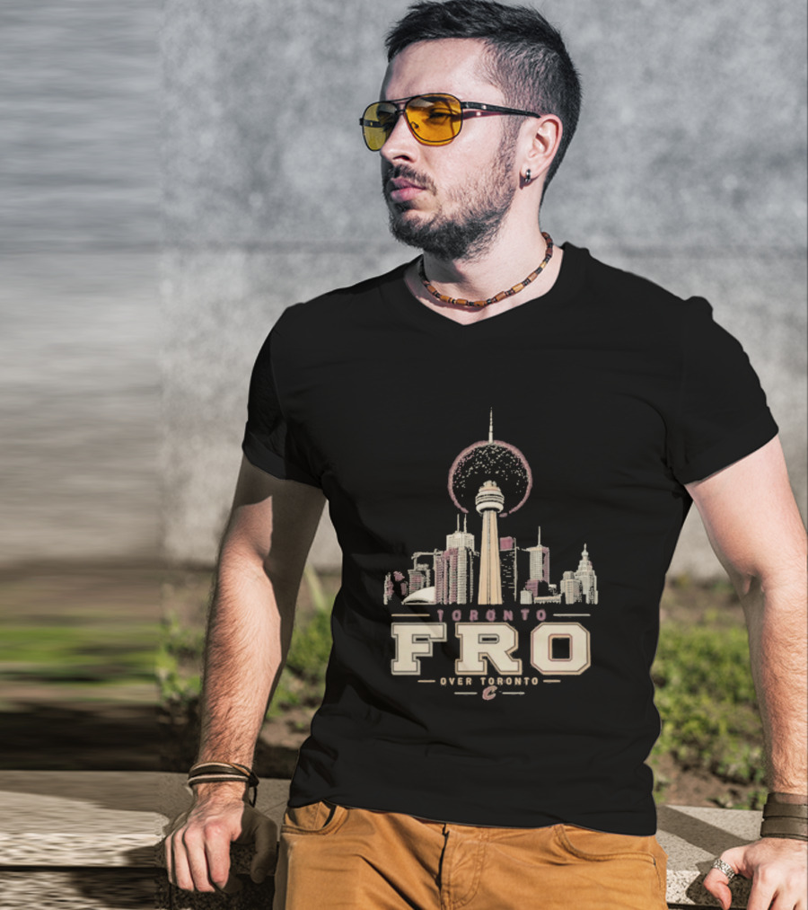 Toronto Fro Over Toronto Skyline Basketball Cleveland Cavaliers T-Shirt