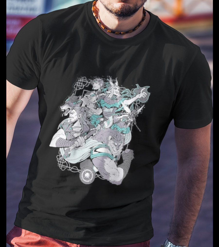 Critical Role Heroes Araman Soldiers Legendary Fantasy Characters T-Shirt