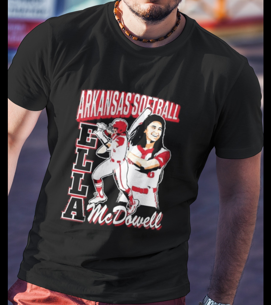 Ella McDowell Arkansas Softball Player Team Spirit T-Shirt