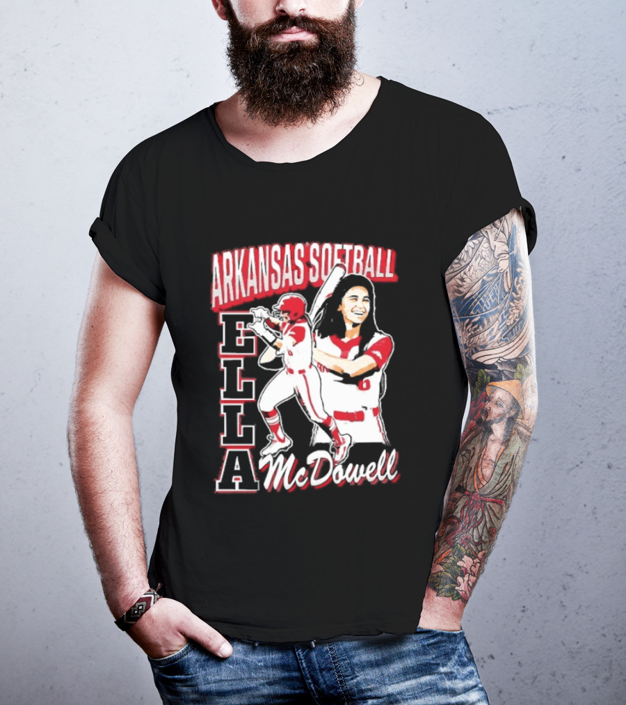Ella McDowell Arkansas Softball Player Team Spirit T-Shirt