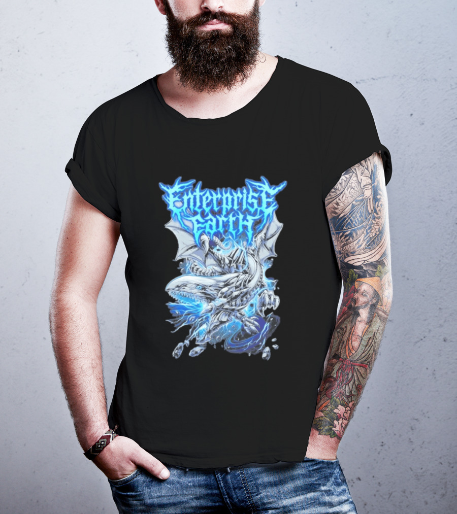 Enterprise Earth Blue Eyes White Dragon Fusion T-Shirt