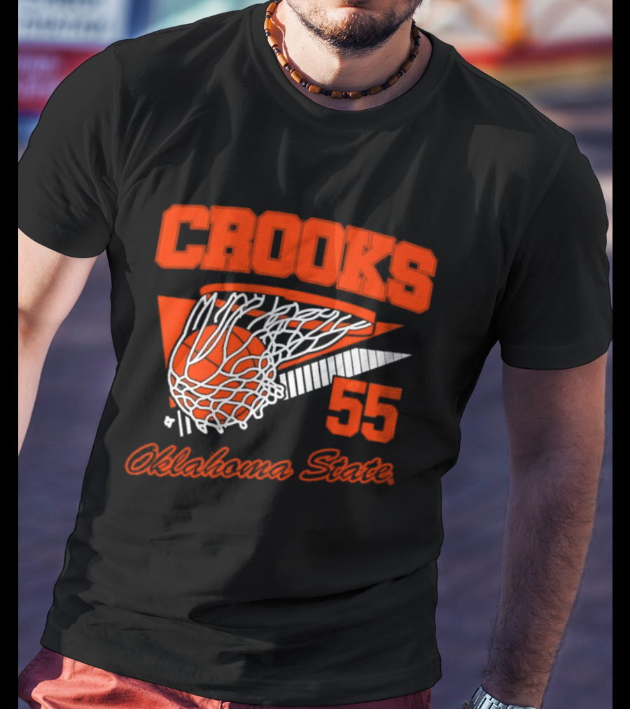 Crooks 55 Oklahoma State Basketball Swish T-Shirt