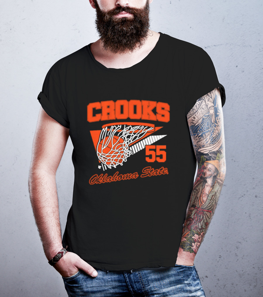 Crooks 55 Oklahoma State Basketball Swish T-Shirt
