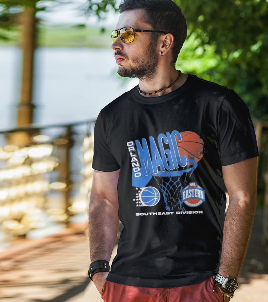 Orlando Magic 90s Hardwood Classics Southeast Division NBA Eastern Conference Basketball T-Shirt