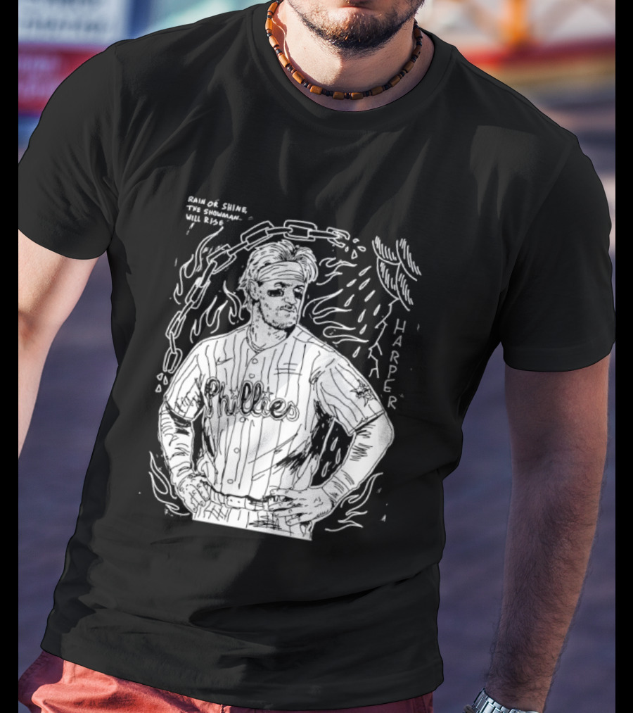 Paul Carpenter Bryce Harper Phillies Rain Or Shine The Snowman Will Rise T-Shirt
