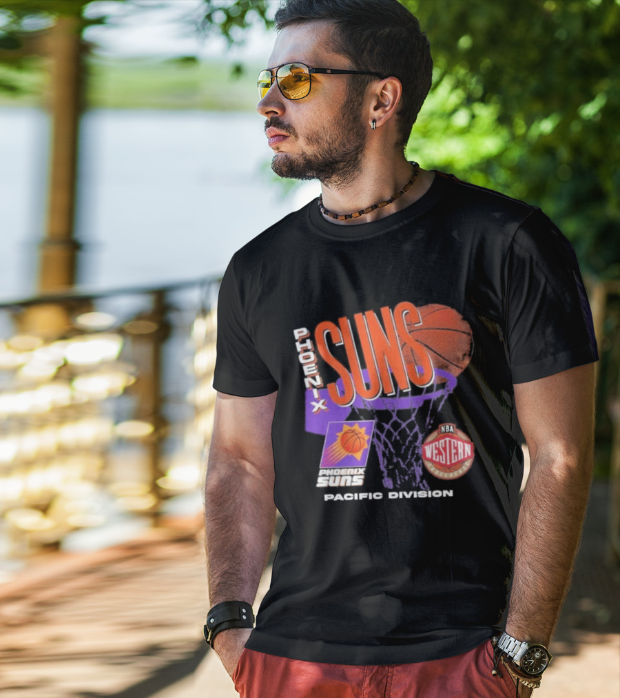 Phoenix Suns 90s Hardwood Classics Pacific Division NBA Western Conference T-Shirt