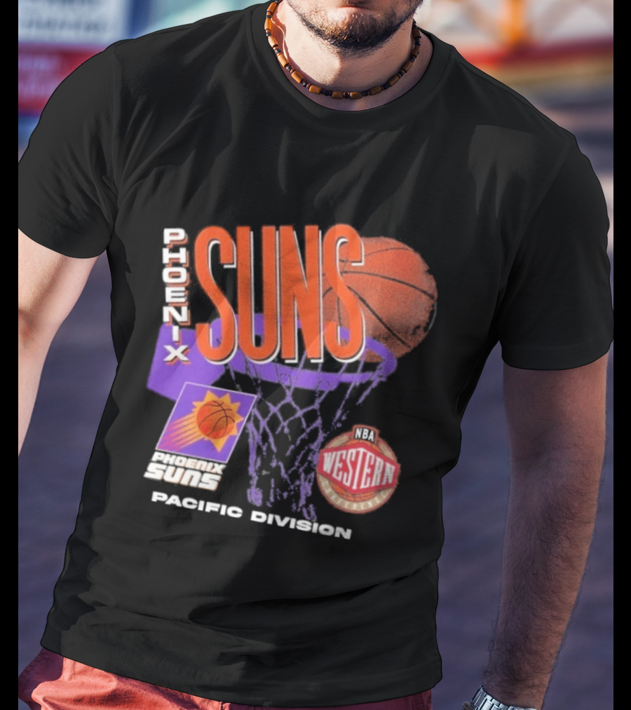Phoenix Suns 90s Hardwood Classics Pacific Division NBA Western Conference T-Shirt