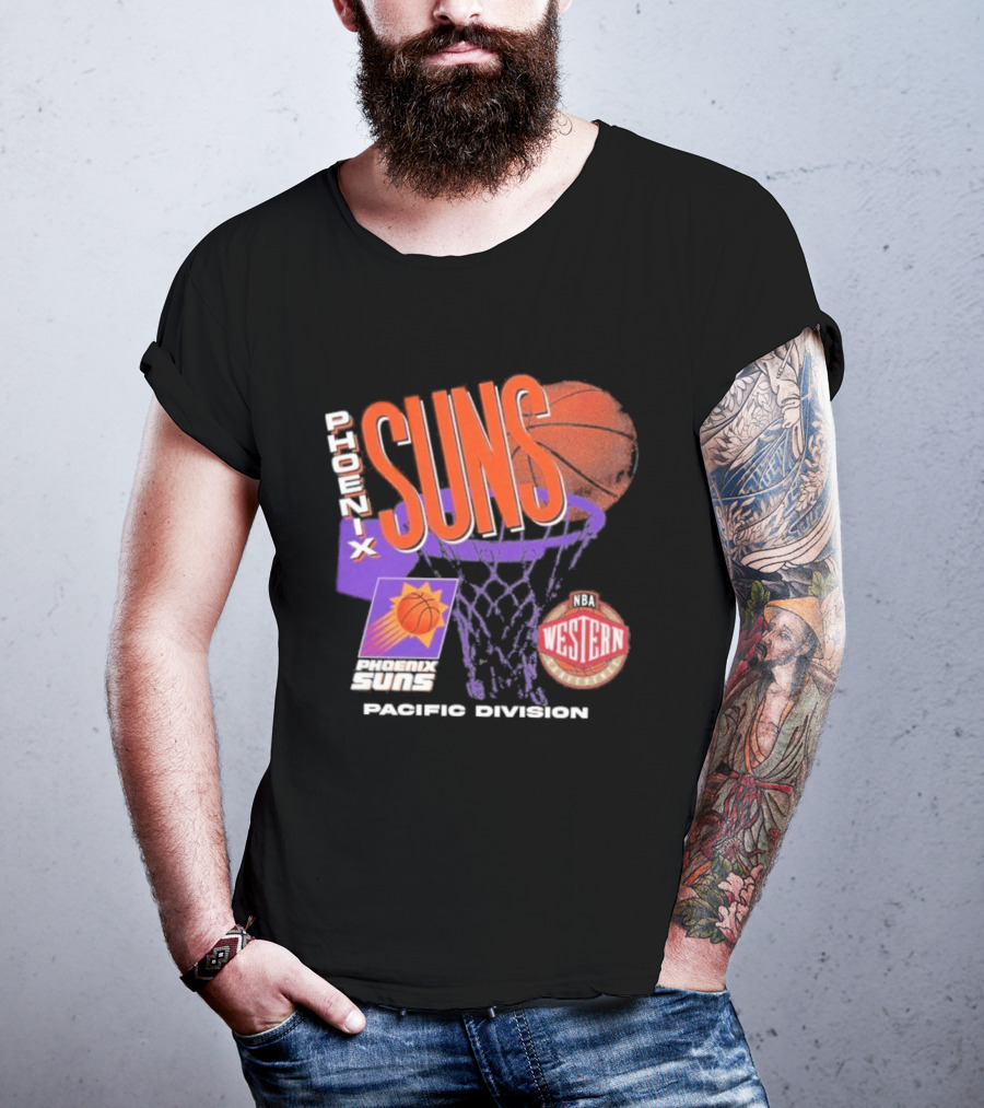 Phoenix Suns 90s Hardwood Classics Pacific Division NBA Western Conference T-Shirt