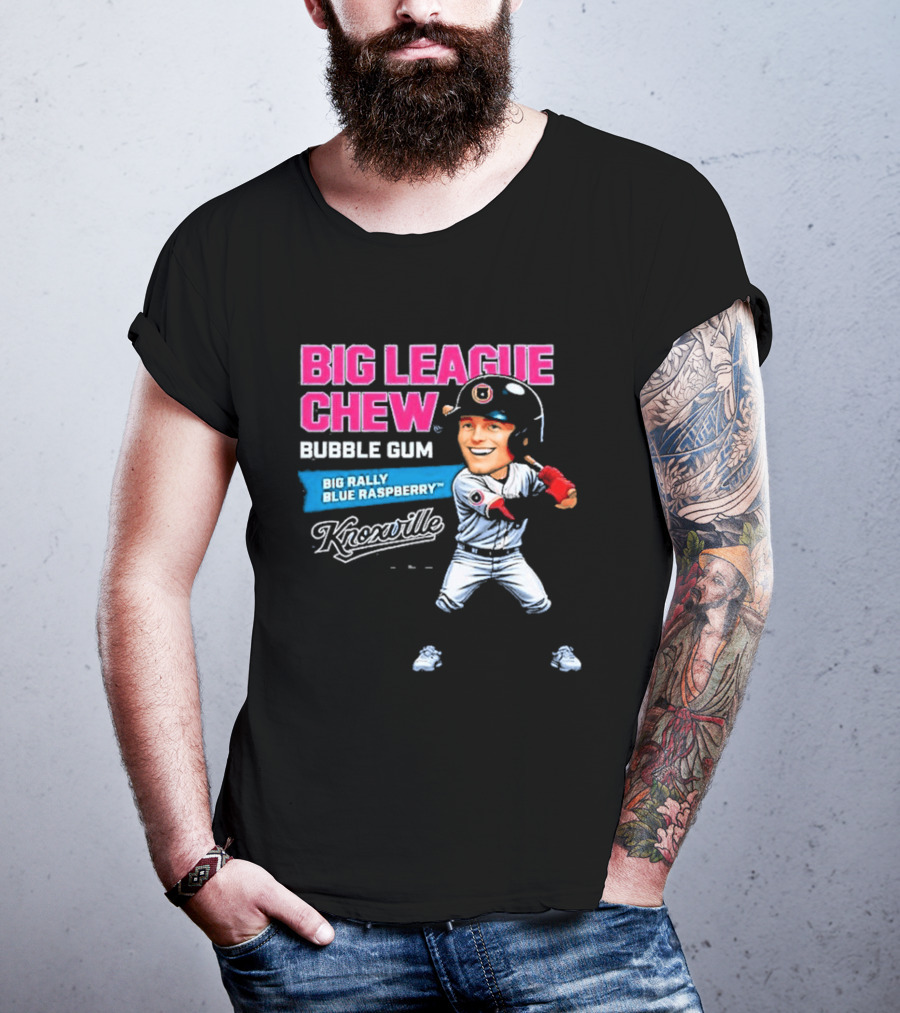 Big League Chew Bubble Gum Big Rally Blue Raspberry Knoxville Smokies T-Shirt