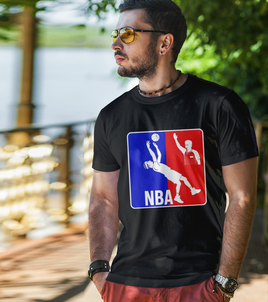 NBA 2026 SGA Flopping Moment OKC Thunder With Referee T-Shirt